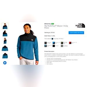 NF0A7V4LNEW
The North Face® Glacier 1/4-Zip Fleece
